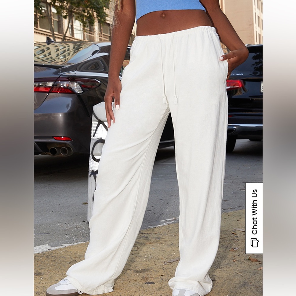 John Galt white linen pants